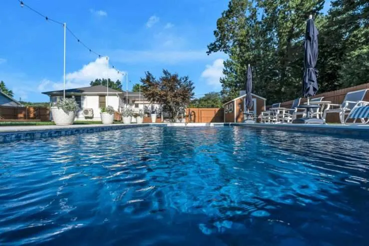 Beautiful inground pool built by Mowry Brothers in Southern Maine