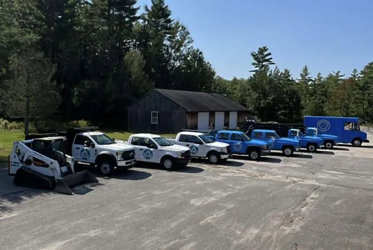 Mowry Brothers Pools fleet of service vehicles